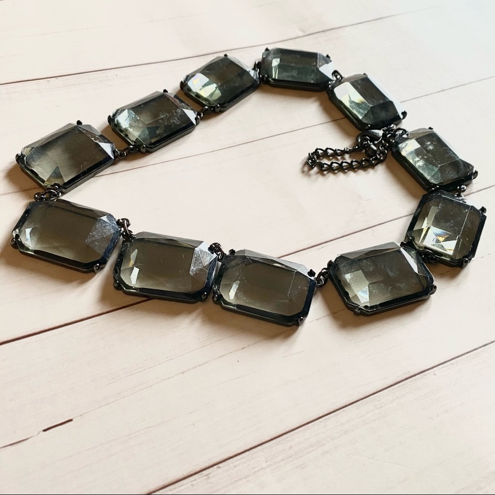 Beautiful Smoked colored statement necklace